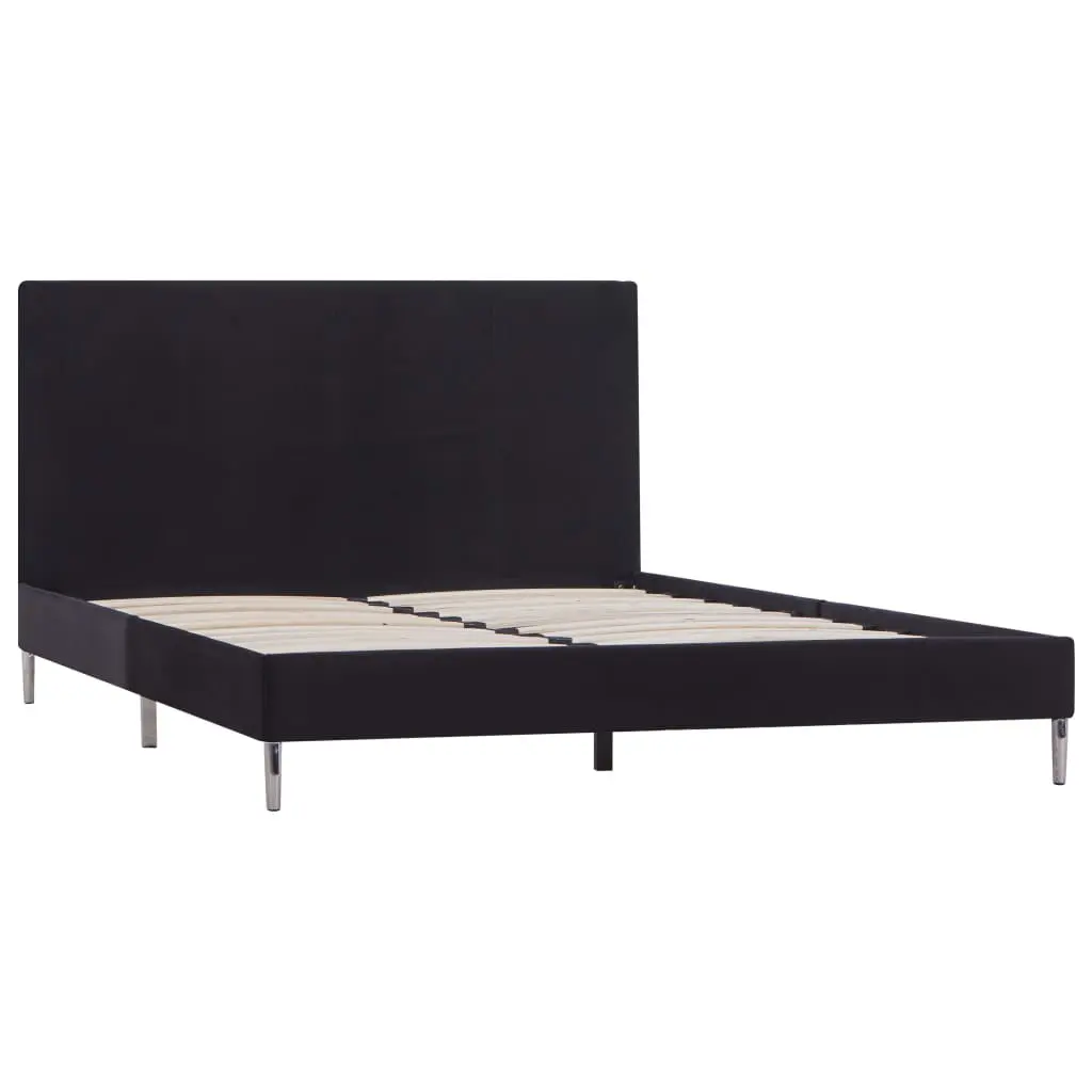 vidaXL Bed Frame Black Fabric King