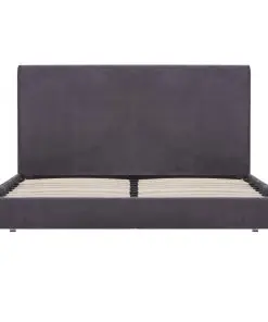 vidaXL Bed Frame Grey Fabric Double