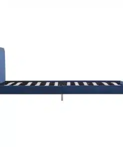 vidaXL Bed Frame Blue Fabric King Single