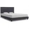 vidaXL Bed Frame Dark Grey Fabric King Single