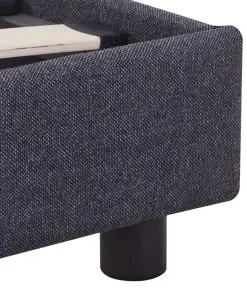 vidaXL Bed Frame Dark Grey Fabric King Single