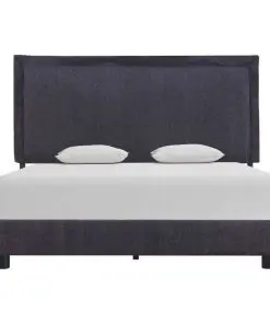 vidaXL Bed Frame Dark Grey Fabric Double