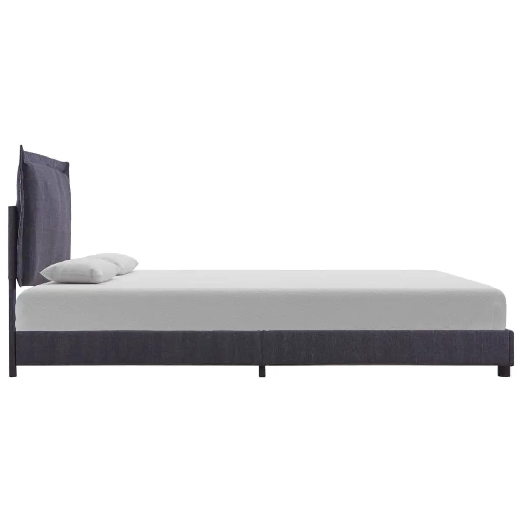 vidaXL Bed Frame Dark Grey Fabric Queen