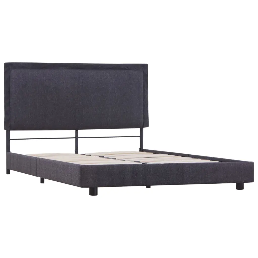 vidaXL Bed Frame Dark Grey Fabric Queen