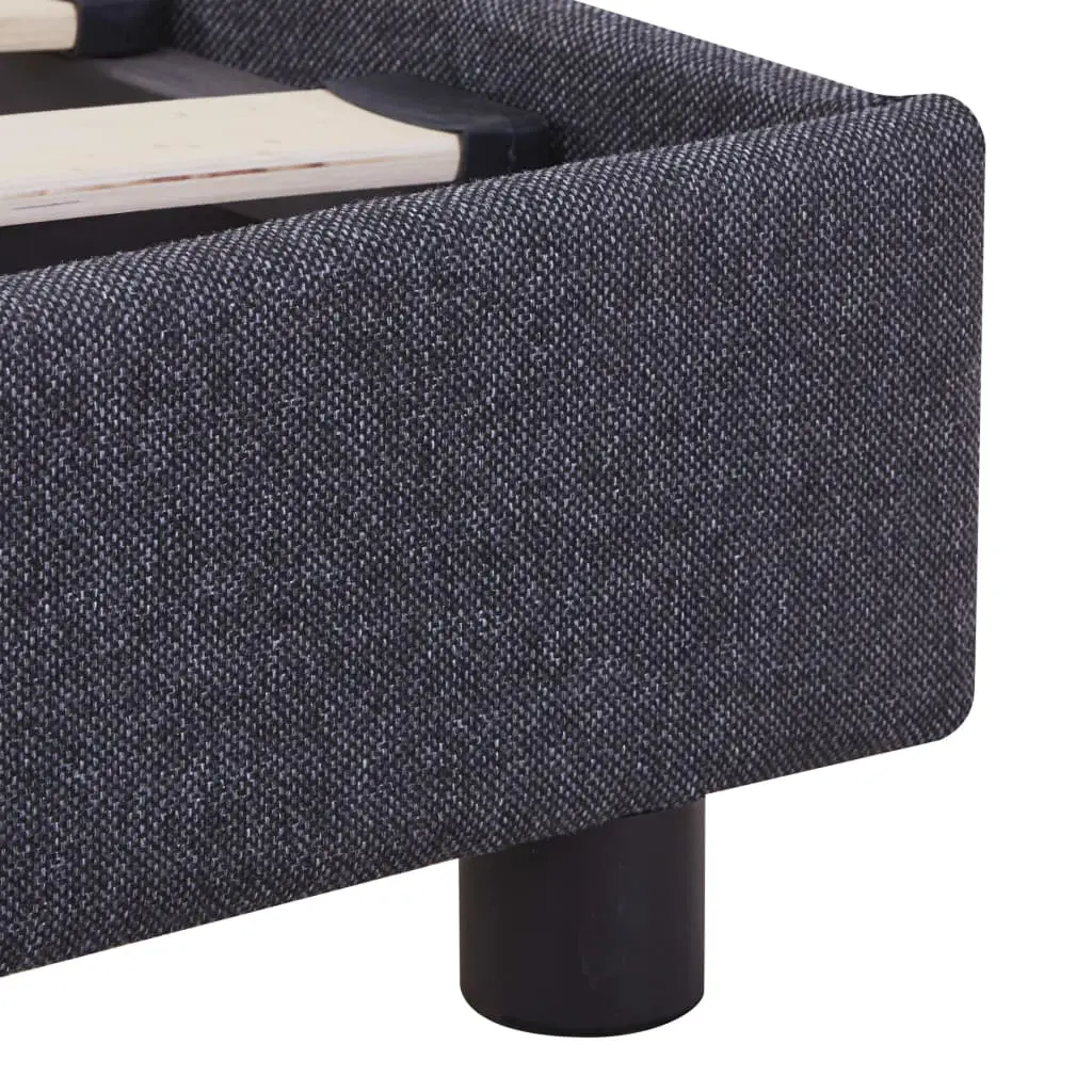 vidaXL Bed Frame Dark Grey Fabric Queen