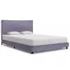 vidaXL Bed Frame Light Grey Fabric King Single