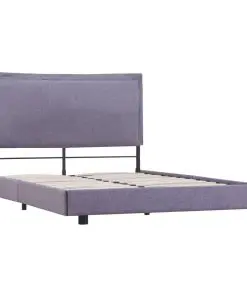vidaXL Bed Frame Light Grey Fabric Double