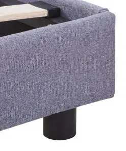 vidaXL Bed Frame Light Grey Fabric Queen