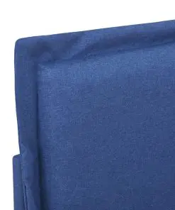 vidaXL Bed Frame Blue Fabric King