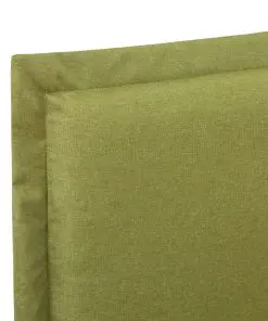 vidaXL Bed Frame Green Fabric King Single