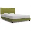 vidaXL Bed Frame Green Fabric Queen