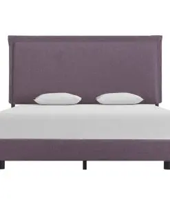 vidaXL Bed Frame Taupe Fabric Double