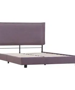 vidaXL Bed Frame Taupe Fabric Double