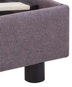 vidaXL Bed Frame Taupe Fabric King