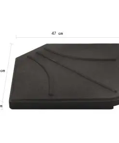 vidaXL Umbrella Weight Plates 4 pcs Black Concrete Square 72 kg