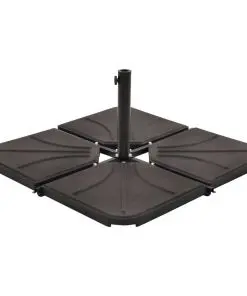 vidaXL Umbrella Weight Plates 4 pcs Black Concrete Square 72 kg