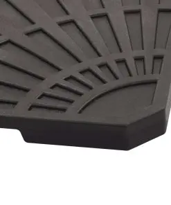 vidaXL Umbrella Weight Plates 4 pcs Black Fan-shaped 56 kg