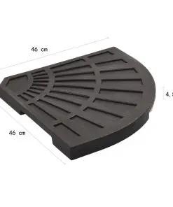 vidaXL Umbrella Weight Plates 4 pcs Black Fan-shaped 56 kg
