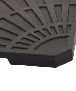 vidaXL Umbrella Weight Plates 4 pcs Black Fan-shaped 80 kg