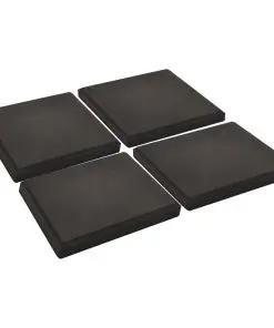 vidaXL Umbrella Weight Plates 4 pcs Black Concrete Square 48 kg