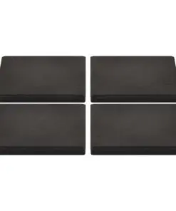 vidaXL Umbrella Weight Plates 4 pcs Black Concrete Square 48 kg