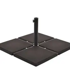 vidaXL Umbrella Weight Plates 4 pcs Black Concrete Square 48 kg