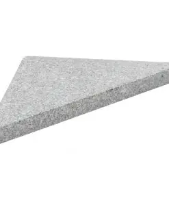 vidaXL Umbrella Weight Plates 4 pcs Grey Granite Triangular 60 kg