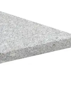 vidaXL Umbrella Weight Plates 4 pcs Grey Granite Triangular 60 kg