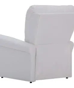 vidaXL Reclining Chair White Faux Leather