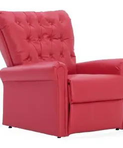 vidaXL Reclining Chair Red Faux Leather