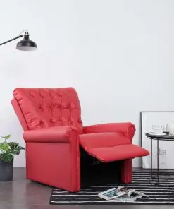 vidaXL Reclining Chair Red Faux Leather