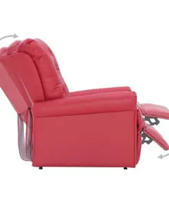 vidaXL Reclining Chair Red Faux Leather