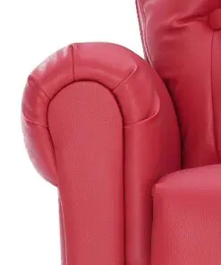 vidaXL Reclining Chair Red Faux Leather