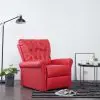 vidaXL Reclining Chair Red Faux Leather