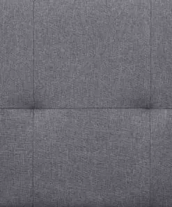 vidaXL Sofa Bed with Two Pillows Light Grey Polyester