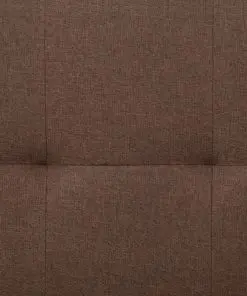 vidaXL Sofa Bed with Two Pillows Brown Polyester