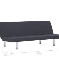 vidaXL Sofa Bed Dark Grey Polyester