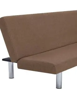 vidaXL Sofa Bed Brown Polyester