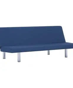 vidaXL Sofa Bed Blue Polyester
