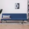 vidaXL Sofa Bed Blue Polyester