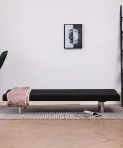 vidaXL Sofa Bed Black Polyester
