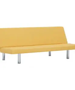 vidaXL Sofa Bed Yellow Polyester
