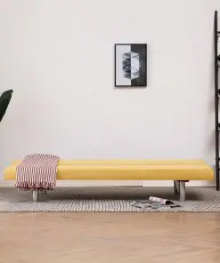 vidaXL Sofa Bed Yellow Polyester