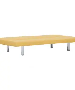 vidaXL Sofa Bed Yellow Polyester