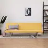 vidaXL Sofa Bed Yellow Polyester