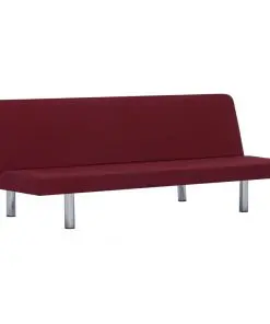 vidaXL Sofa Bed Wine Red Polyester