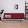 vidaXL Sofa Bed Wine Red Polyester