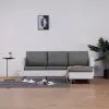 vidaXL 3-Seater Sofa with Cushions White Faux Leather