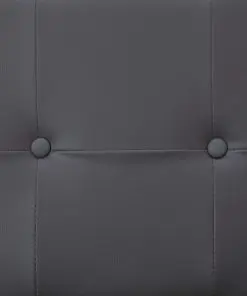 vidaXL Sofa Bed with Armrest Grey Faux Leather