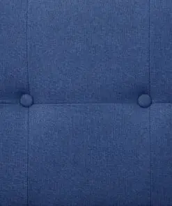 vidaXL Sofa Bed with Armrest Blue Polyester